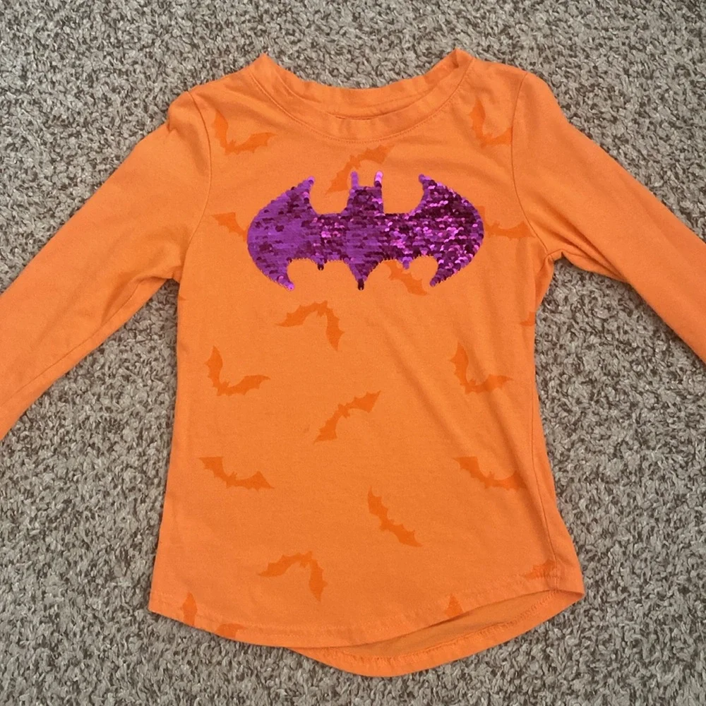 Kids Pumpkin and Batman/Batgirl Halloween Tops & Shorts Bundle